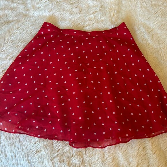 Art Class Size M / 8 Red & White Polka Dot Skirt with Zipper - Picture 1 of 2